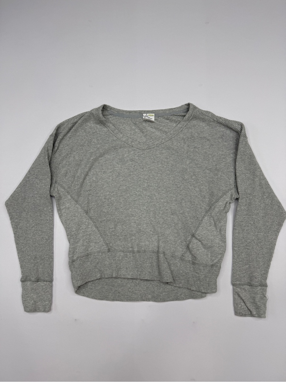 OFFLINE by Aerie Gray Wow!
Waffle Knit Cropped V-Neck Sweatshirt S